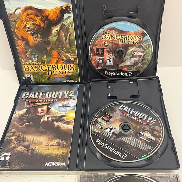 3 Vintage PS2 Ps1 Gems Call of Duty 2 Dangerous Hunts Dark Stone Untested - Picture 6 of 8